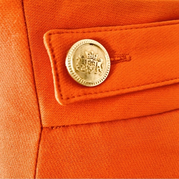Cato Vibrant Orange Slim Women's Pants - Picture 5 of 8